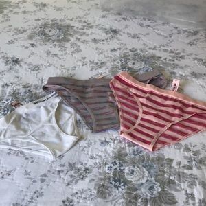 Victoria secret 3 pairs cheekini underwear NWT size large